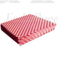 Papier ciré quadrillé rouge 12x12 po – emballage alimentaire Canova Trois-Rivières